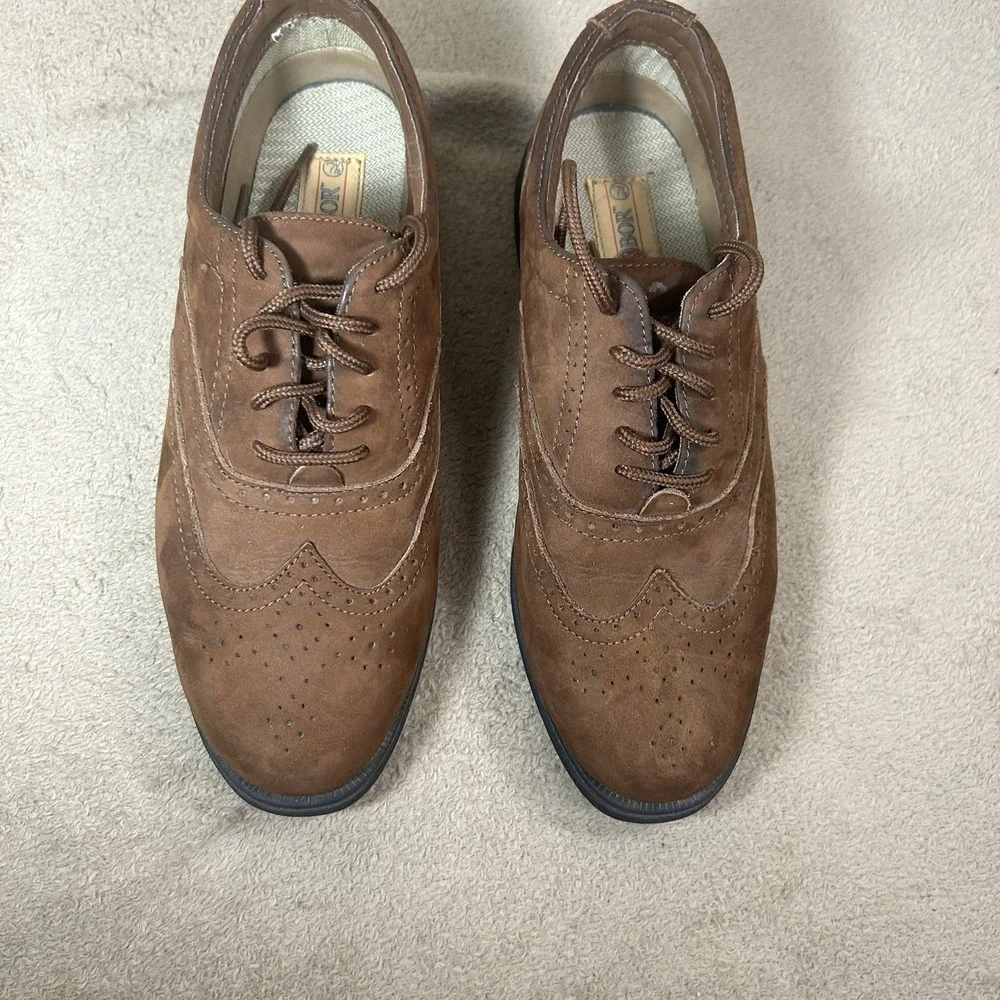 Oak Harbor Men's Size 7.5 M Brown Leather Wingtip Casual Oxford Shoes